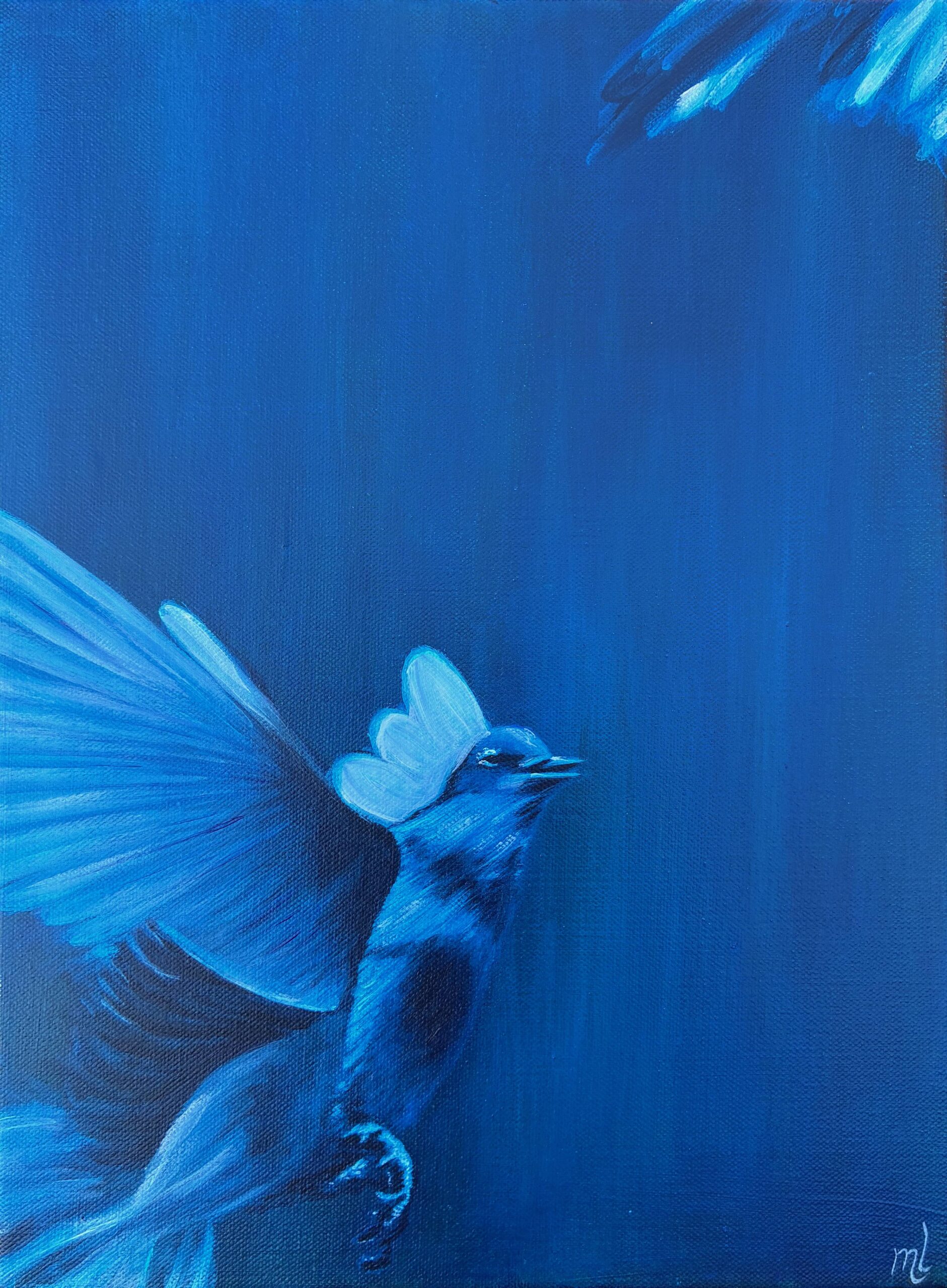 Vogels in het blauwe uur