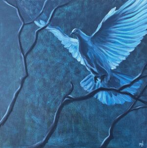 Vogel in blauw